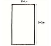 3x5m Lona Transparente Con Ojales, Lona Impermeable Para De Jardín, Plegable, A Prueba De Polvo Y Viento, Para Terrazas, Gazebos, Invernaderos, , Plantas
