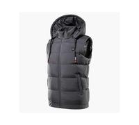 (3XL, Gray) Unisex Adjustable Usb Charging Heated Vest Winter Fashion Casual Warm Vest Hooded Coat (not Included Battery)