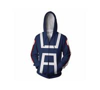 (3XL=US XL)My Hero Academia Boku No Hero Academia Kohei Horikoshi Sudadera con Capucha Cremallera