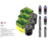 3xMANN-FILTER Ölfilter-w 7043+ 3xLiqui Moly / 3x Cera Tec
