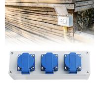 3xSchuko 230V Distribuidor de enchufes, Cuadro de distribución de pared, Enchufe Schuko de 16A, Enchufe de pared empotrado, Para interior/exterior