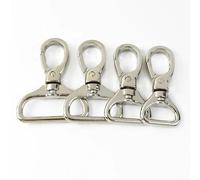 4/10/20pcs 15-32 mm Metal Buckles Women Bag Strap Swivel Lobster Clasp Keychain Trigger Clip Snap Hook Accessories for Handbags (Plata, 15 mm-20 piezas)
