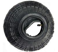 4.10/3.50-4 set cámara y neumático con válvula TR87 para rueda de carretilla, carro de jardín, carrito de mano, diablo, saco, neumático 10 pulgadas - caucho resistente