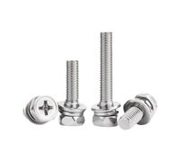 4-10 Uds 304 Acero Inoxidable M8 M10 Tornillo Empotrado En Cruz Hexagonal Exterior Con Arandelas Y Almohadillas Perno De Cabeza(M10x75mm 5pcs)