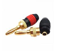 4/12/50 Piezas Conectores Banana for Cable de Altavoz Amplificador de Altavoz de Chapado en Oro Conectores Enchufe Banana(2 Pieces)
