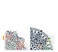 4/12 piezas grandes plantillas de mandala reutilizables PET pintura plantillas para pared, piso, muebles, tela, lona, decoración madera Decoración el hogar