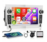 【4+128G】 Hodozzy Radio Coche Carplay para Opel Astra Antara Vectra Corsa Zafira Meriva Vivaro Combo con USB Tipo C,Pantalla In-Cell de 7‘’ con Bluetooth 5.0/Android Auto/DSP/GPS/WiFi/RDS/FM,Plata