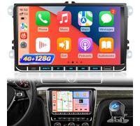 4+128G Radio Android para Coche para VW Skoda Seat 2003-2020 Golf Passat | CarPlay/Android Auto Inalámbricos, Navegación GPS, Pantalla Táctil, Actualización de Radio Volkswagen de 9 Pulgadas