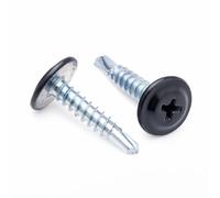 4.2 mm x 19 mm Autorroscante Multicolor, Tornillos de Montaje autoperforantes Phillips, Hilo Fino y Cabeza Plana, Recubierto de Polvo RAL8019 Grey brown, Tornillos de Acero Templado (250 pz)
