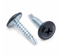 4.2 mm x 19 mm Autorroscante Multicolor, Tornillos de Montaje autoperforantes Phillips, Hilo Fino y Cabeza Plana, Recubierto de Polvo RAL7016 Anthracite grey, Tornillos de Acero Templado (250 pz)