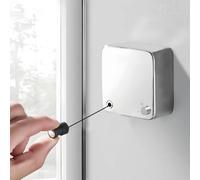 4.2M Retractable Tendedero, Ajustable Ropa Secador Líneas, Retráctil Cuerdas Tendedero, Extensible Pared Montaje Tendedero para Exteriores Interiores Balcón Baño Lavadero
