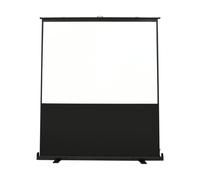 4:3 Lienzo extensible de pie en el suelo, 164 x 123 cm, independiente en el suelo, proyector 3D, 120°, proyector básico, proyector portátil, lienzo blanco mate para escuelas de cine en casa, pantalla
