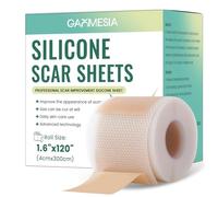 4 × 300 cm Tiritas de cicatrices de Silicona, Cinta de Silicona Suave y Reutilizable, Apta para piel sensible, Autoadhesiva, Transpirable e Impermeable