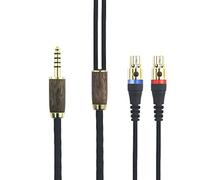 4,4 mm balanceado macho 6N OCC cobre chapado en plata, cable equilibrado de 4,4 mm compatible con Audeze LCD-2, LCD-4, LCD-3, LCD-X, LCD-XC Auriculares de madera de nogal Shell de 3 m