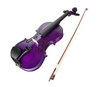4/4 Violín acústico abeto superior de madera de tilo panel lateral trasero de madera de Brasil con bolsa de concierto, instrumento de cuerda para principiantes, tallado a mano, exquisita mano de obra
