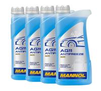 4 (4x1) Litro Mannol Anticongelante AG11 Fertiggemisch Azul 40 °C)