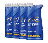 4 (4x1) Litro Mannol SAE 80W-90 Hipoide Aceite/Caja de Cambios Manual / Ejes GL5