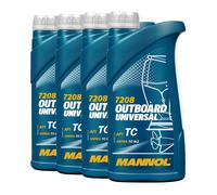 4 (4x1) Litros MANNOL Outboard Universal 2-Takt-Öl para Jet Ski / Fueraborda