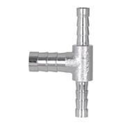 4 5 6 8 10 12 14 16 19mm espiga for manguera OD latón cromado 3 vías reductor de tubería adaptador de conector acoplador en forma de T(12-8-12mm Side-Middle-Side)