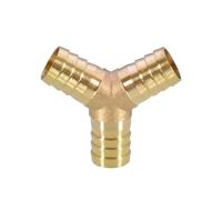 4 5 6 8 10 12 14 16 25mm Hose Reudcer Y Shaped 3 Ways Brass Pipe Fitting Splitter Coupler Connector Water Gas Oil(13-13-13MM_5 PCS)