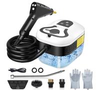 4.5 Bar Limpiador de Vapor Portátil, 2500W Limpiador de Vapor de Mano, Vaporeta Limpieza Hogar, 6 Velocidades Ajustables, Depósito de 1200ML, Para Limpiar Cocinas, Baños, Coches, Ventanas