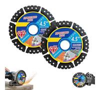 4.5" Diamond Multi-Purpose Saw Blades,115mm Heavy Duty Angle Grinder Cutting Discs,for Marble Quartz Stone Tile Metal Plastic,Wet or Dry Use (2pcs)
