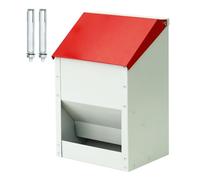 4.5 Kg Comedero AutomáTico Para Pollos PequeñO Comedero MetáLico con Tapa Montado En La Pared a Prueba de Ratas Comedero Para Pollos, Pavos, Goslings, Patitos, Codornices