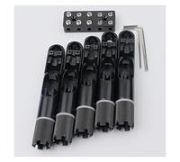 4/5 Piezas Single String Bass Bridge Sin Cabeza Fijados Avivados Puentes Para Bajo Eléctrico Negro Reemplazo piezas puente (Color : 5 PCS)