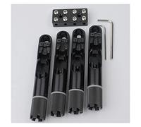 4/5 Piezas Single String Bass Bridge Sin Cabeza Fijados Avivados Puentes Para Bajo Eléctrico Negro Reemplazo piezas puente (Color : 4 PCS)