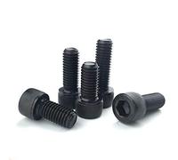 4/5 Uds. Tornillos Allen M7 cabeza hexagonal tornillo tuercas de bloqueo pernos hexagonales 10-50mm de longitud negro(M7 x 12mm (5Pcs))
