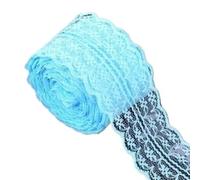 4.5cm Lace Ribbon 10Meters/Roll White Black Pink Red Blue Green Purple Beige Orange Yellow Burgundy Coffee Tape DIY Crafts Para manualidades y decoración(Sky)