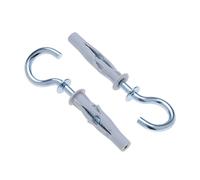 4.5x83mm tornillo de gancho con M8 8x50mm enchufe de pared, gancho con pasador de plástico, tornillos de gancho con anclaje para hormigón, paneles de yeso, ladrillo, yeso, piedra, techo (10 pz)