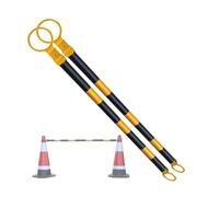 4-6.6ft Genérico Barras Retráctiles De Alta Visibilidad Para Conos De Tráfico Postes Telescópicos De Conexión Para Barricadas(Black and Yellow,2Pcs)