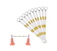 4-6.6ft Genérico Barras Retráctiles De Alta Visibilidad Para Conos De Tráfico Postes Telescópicos De Conexión Para Barricadas(White and Yellow,10Pcs)