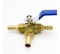 4 6 8 10 12 13 14 16 19 20 25 32mm espiga for manguera puerto completo L-Port tres vías conector de válvula bola latón for agua aceite aire Gas 1 Uds(13mm OD)