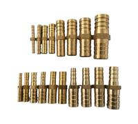 4 6 8 10 12 14 16 19 25mm espiga for manguera cola de manguera adaptadores reductores reductores rectos transferencia conector de tuberías de latón agua Gas aceite(5mm To 5mm Barb)