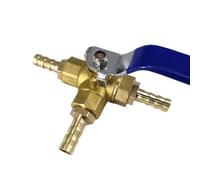 4/6/8/10/12/14/16mm Hose Barb OD Brass L-Port 3 Way Ball Valve Connector Adapter For Water Oil Air Gas(8mm Barb)