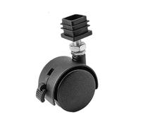 4/6/8/10/20Pcs 20Mm-50Mm Plastic Adjustable Foot Pad Brake Square Tube Round Sliding Wheel Sleeve Furniture Leg Shock Protection(25x25mm,20Pcs)