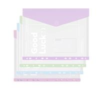 4/6/8 Piezas 11 Agujeros Bolsillo Perforado Tamaño Carta Sobre De Archivo Cartera Documentos Transparente Con Ventana Etiqueta Para Oficina Escuela Carpetas PVC Para Oficina En Casa