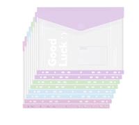 4/6/8 Piezas 11 Agujeros Bolsillo Perforado Tamaño Carta Sobre De Archivo Cartera Documentos Transparente Con Ventana Etiqueta Para Oficina Escuela Carpetas PVC Para Oficina En Casa