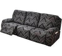 4/6/8 Piezas Sillon Relax Reclinable Tela, 1 plaza/2/3 plazas Reclinable Elástico Funda De Sofá Spandex Electrico Sillón Relax Gatos Perros Niño Protector para Sofá ( Color : #12 , Size : 3 people (8
