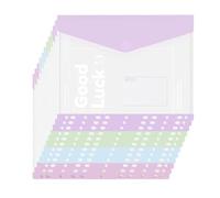 4/6 / 8 Uds Sobre de archivo de transparente con bolsillo perforado con 11 orificios, funda transparente resistente agua para archivos, bolsas de de 305x240mm