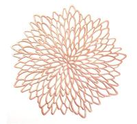 4/6/8PCS PVC Placemat for Dining Table Hollow Pad Coaster Pads Bowl Mats Dinner Placemats para restaurantes(Color1,4 Pcs,38CM)
