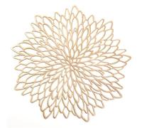 4/6/8PCS PVC Placemat for Dining Table Hollow Pad Coaster Pads Bowl Mats Dinner Placemats para restaurantes(Color2,4 Pcs,38CM)