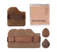 4/6 esponjas de maquillaje en polvo de galletas de chocolate, esponja de maquillaje para cara y ojos, herramienta de esponja