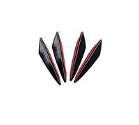 4/6 Piezas de Aletas difusoras universales Labio Parachoques Delantero Splitters canards faldones Laterales Accesorios Decorativos carrocería(4PCS Black)