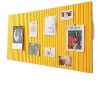 4/6 Uds. 40 * 60cm pegatinas de pared fieltro no perforadas tablones anuncios paredes fotos fondos sala estar decoraciones para Oficina(Yellow,6PCS)