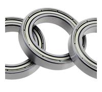 4/6 Uds 6800 6801 6802 6803 6804 6805 6806 2RS RS ZZ 2Z cubierta de acero sellada de goma rodamiento rígido de bolas rodamiento en miniatura(6PCS,6801RS)