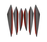 4/6 Uds Parachoques Delantero Universal Decoración Labios Difusor Divisor Aletas Alerón Cuerpo Canards Valence Chin Coche Tuning Canard Decor(6PCS Fiber)