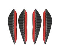 4/6 Uds Parachoques Delantero Universal Decoración Labios Difusor Divisor Aletas Alerón Cuerpo Canards Valence Chin Coche Tuning Canard Decor(4PCS Fiber)